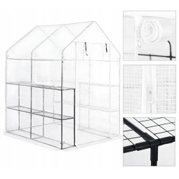 Foliovník – grădina de răsaduri 16 mm 1,4 × 1,4 × 2 m alb