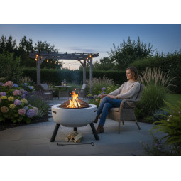 Zarul de grădină cu piciorușe, capac și lopețică 60 × 60 × 52 cm – MgO cu grătar