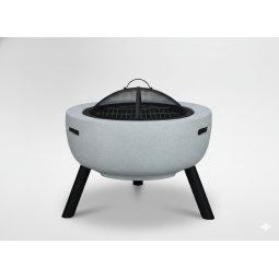 Zarul de grădină cu piciorușe, capac și lopețică 60 × 60 × 52 cm – MgO cu grătar