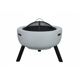 Zarul de grădină cu piciorușe, capac și lopețică 60 × 60 × 52 cm – MgO cu grătar