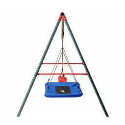 Dublă balansoar de grădină pentru copii cu cuib de stork 290 × 180 × 200 cm