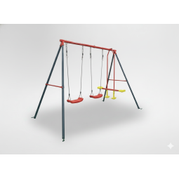 Leagăn de grădină cu structură metalică | 2 locuri + oscilație | 290 cm