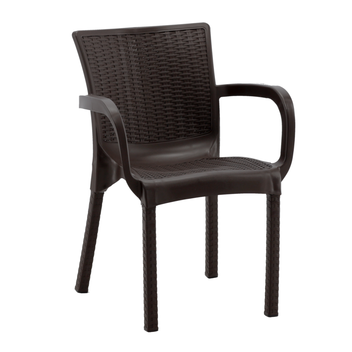 Scaun de grădină din ratan maro 60 × 60 × 82 cm