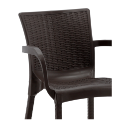 Scaun de grădină din ratan maro 60 × 60 × 82 cm