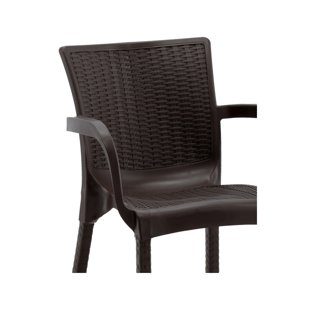 Scaun de grădină din ratan maro 60 × 60 × 82 cm