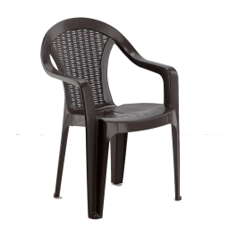 Scaune din plastic maro pentru adăpost – 78 cm