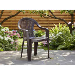 Scaune din plastic maro pentru adăpost – 78 cm