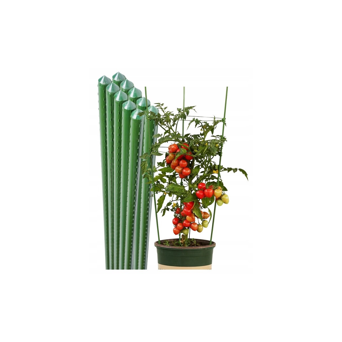 Palo de grădină cu cauciuc, cu diametrul de 11 mm și lungimea de 120 cm - 20 buc.