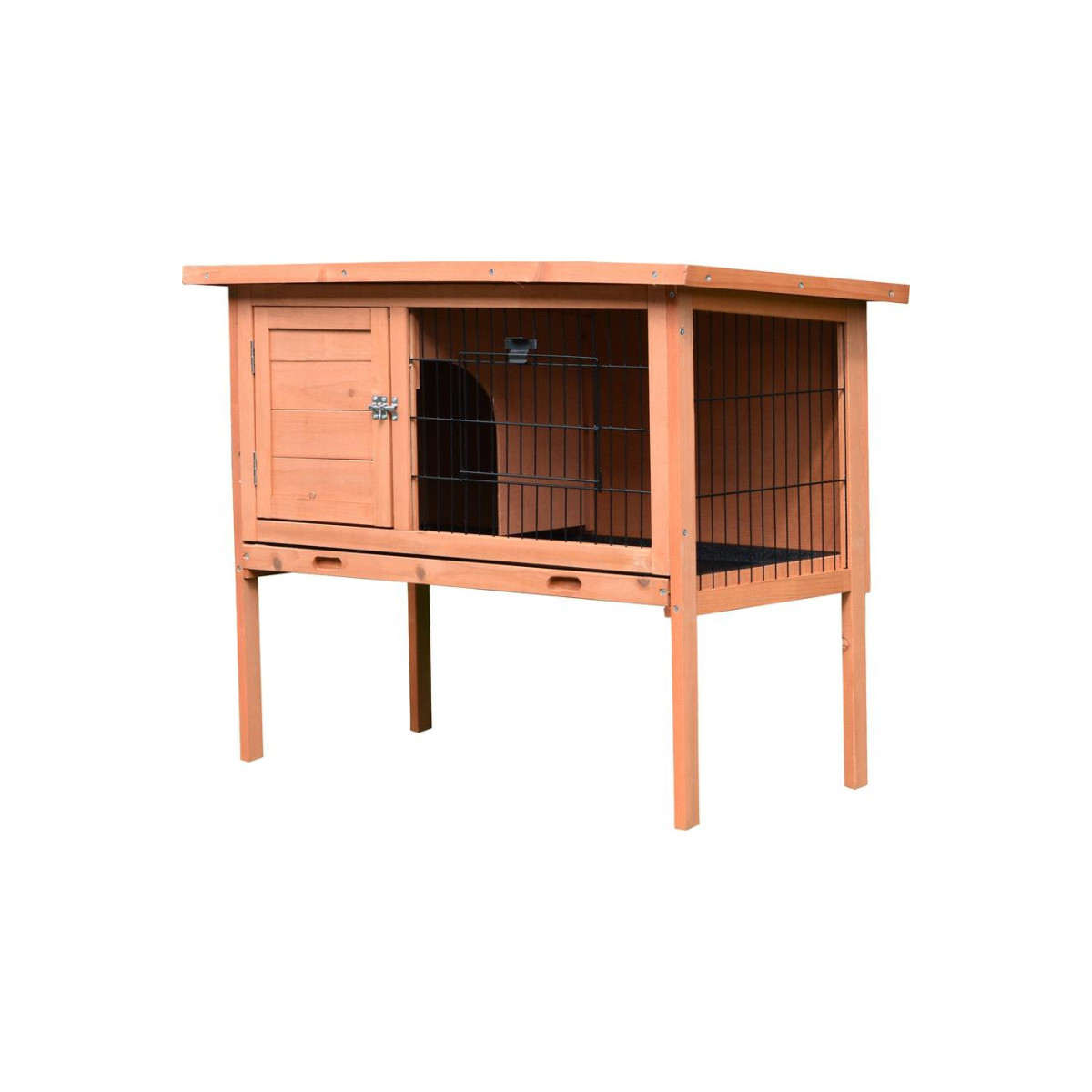 Vegetație mare pentru iepuri cu acoperiș, 91,5x45x70 cm