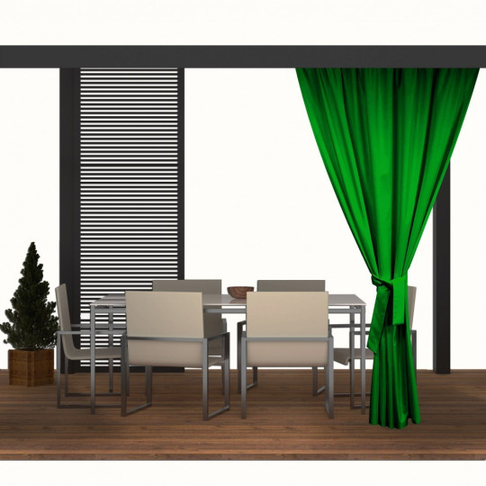 Zavese de design pentru foișor de culoare verde