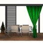 Zavese de design pentru foișor de culoare verde