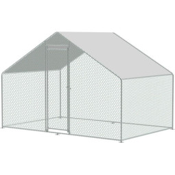 Curte pentru păsări, volieră, cușcă, coteț, cu acoperiș, 3x2x2 m