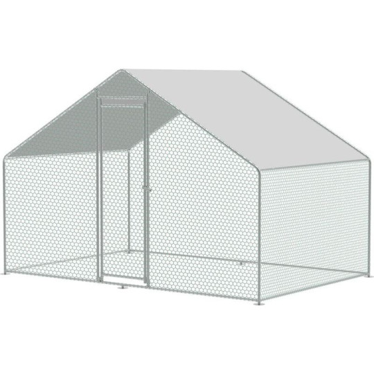 Curte pentru păsări, volieră, cușcă, coteț, cu acoperiș, 3x2x2 m