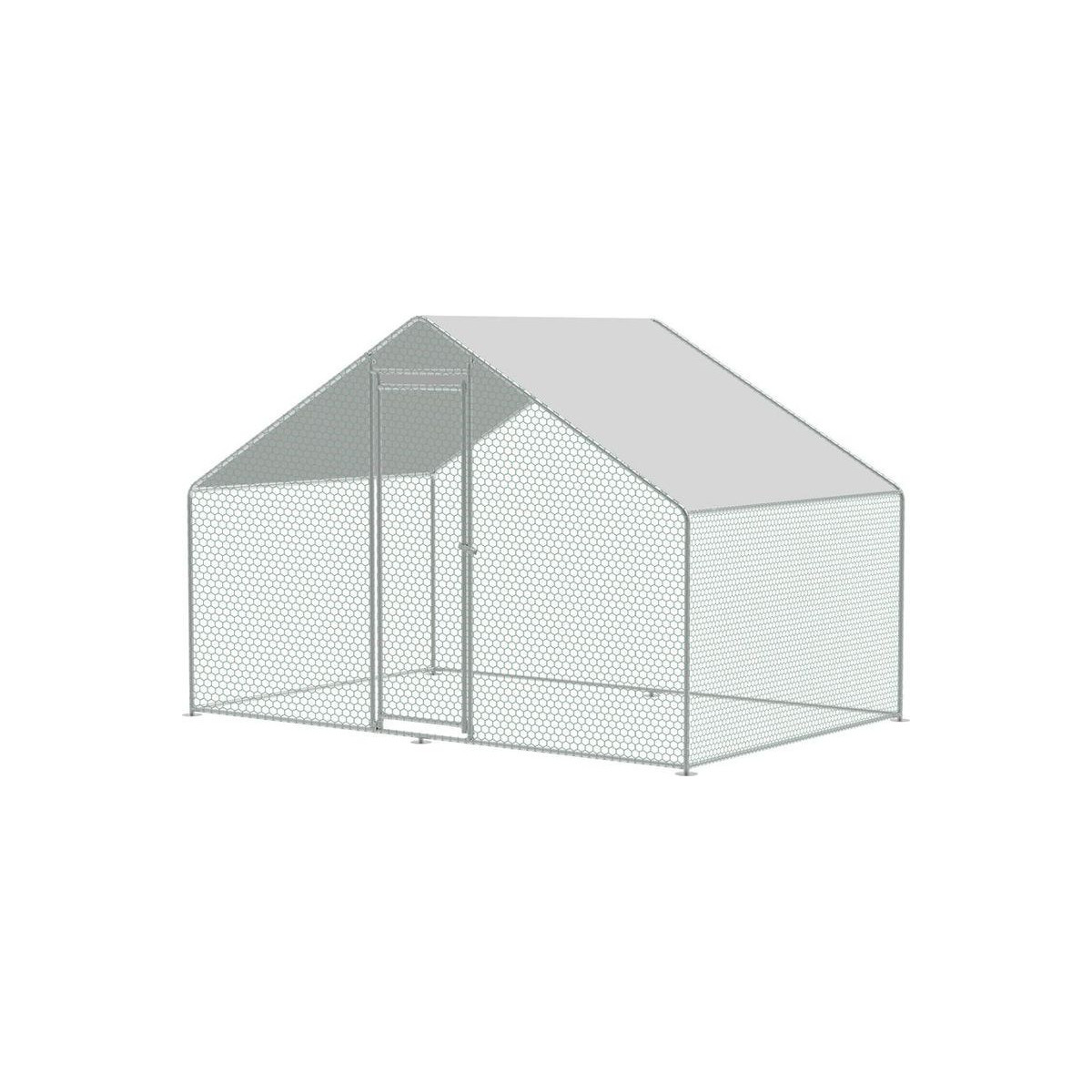 Curte pentru păsări, volieră, cușcă, coteț, cu acoperiș, 3x2x2 m