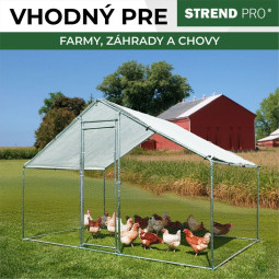 Curte pentru păsări, volieră, cușcă, coteț, cu acoperiș, 3x2x2 m