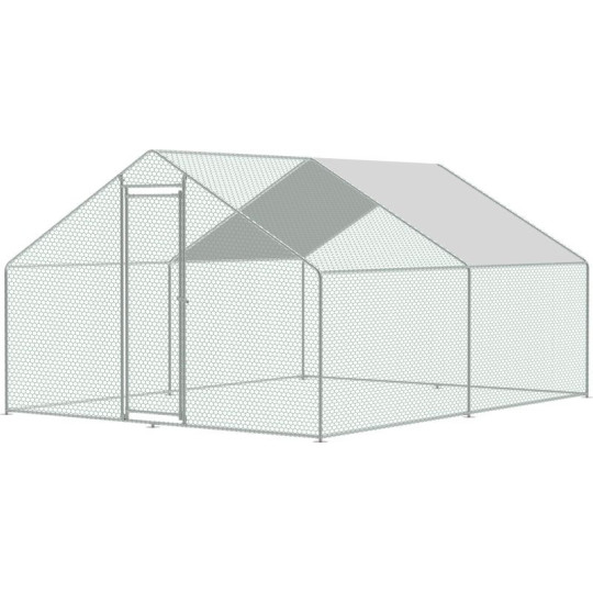 Kură pentru păsări, volieră, cuști, cu acoperiș, 3x4x2 m