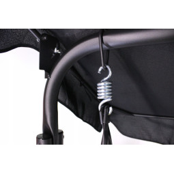 Hamac de grădină de calitate, de culoare neagră, cu perne galbene