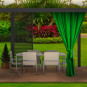 Zavese de design pentru foișor de culoare verde
