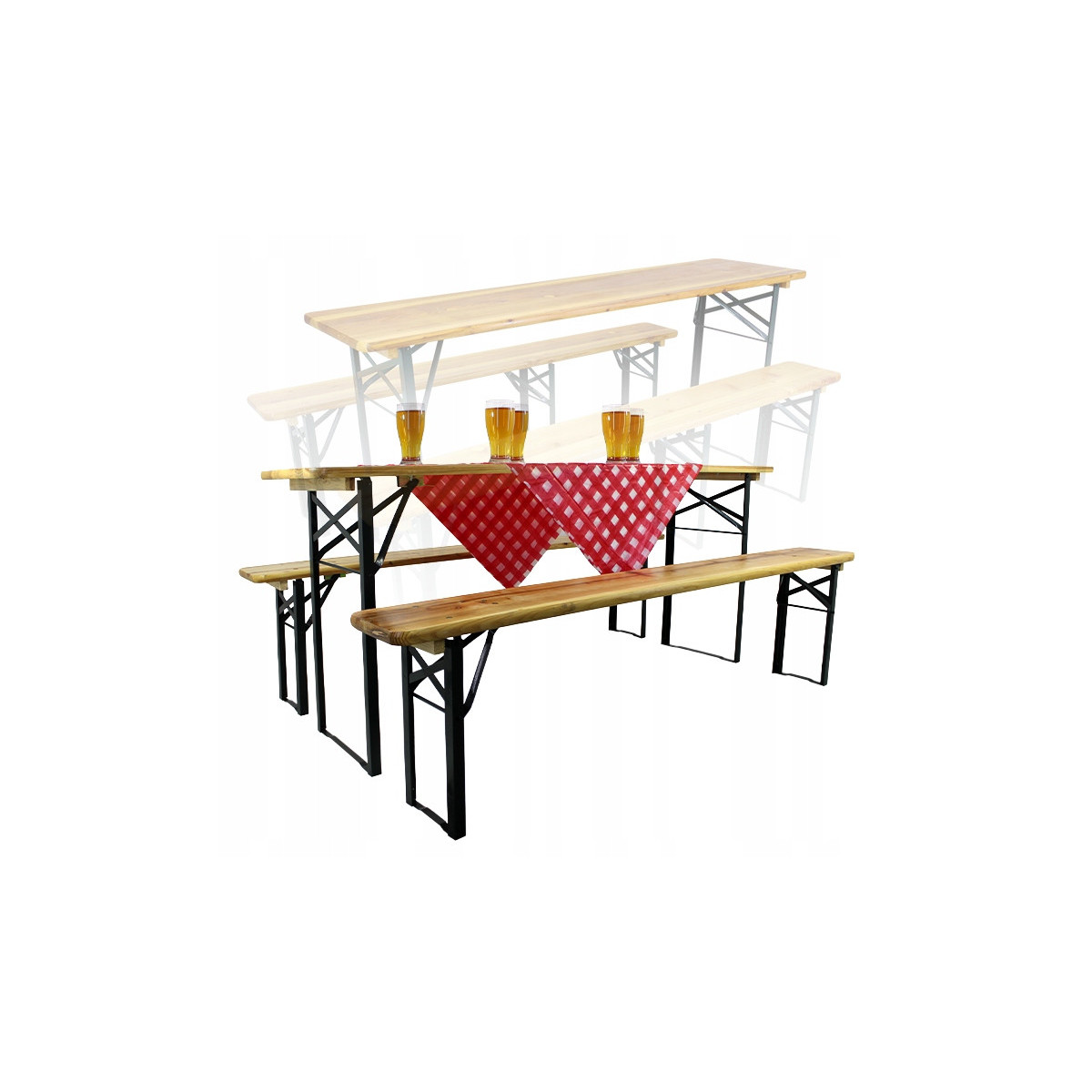 Set de bere pliabil, 3 piese.