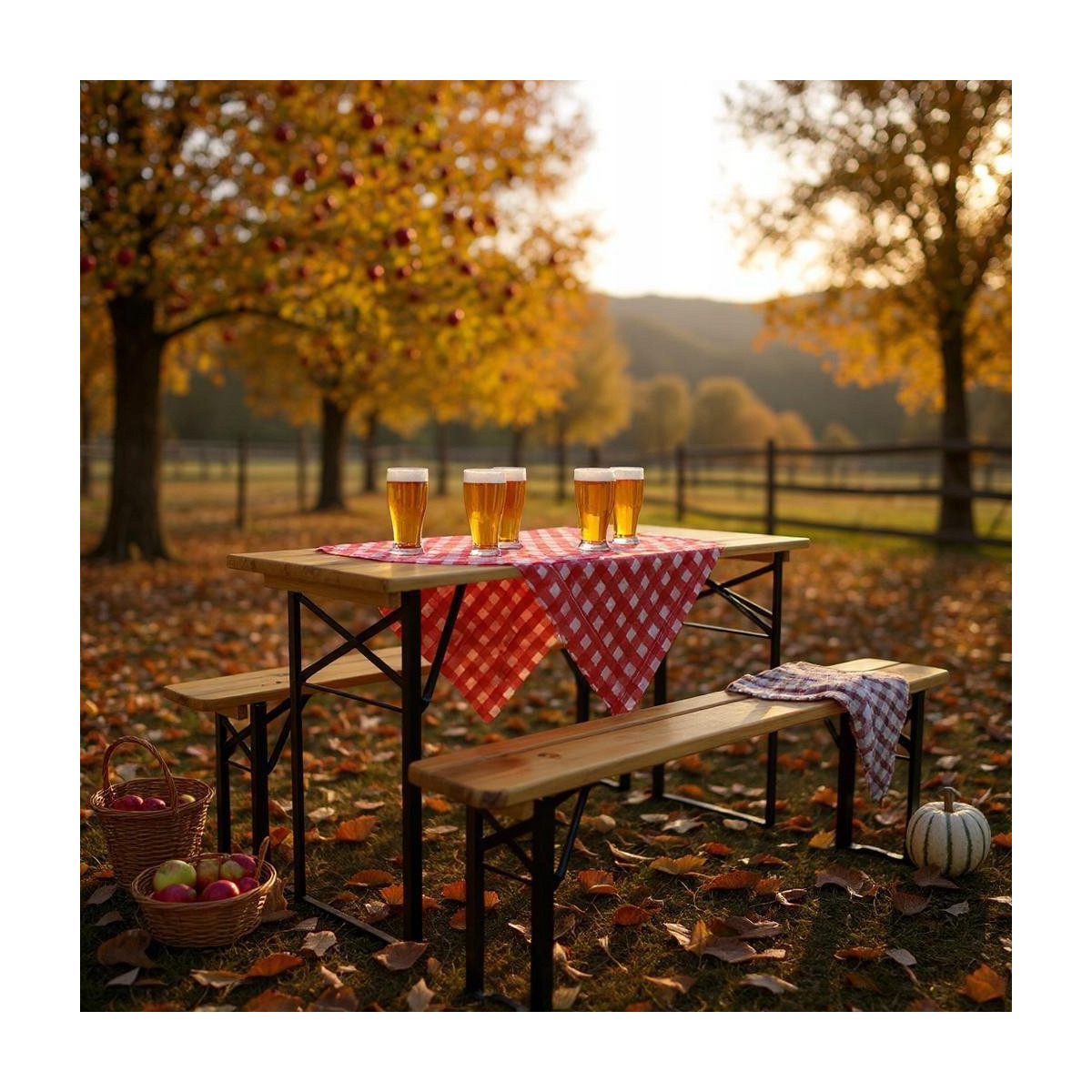 Set de bere pliabil, 3 piese.