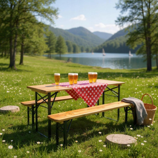 Set de bere pliabil, 3 piese.