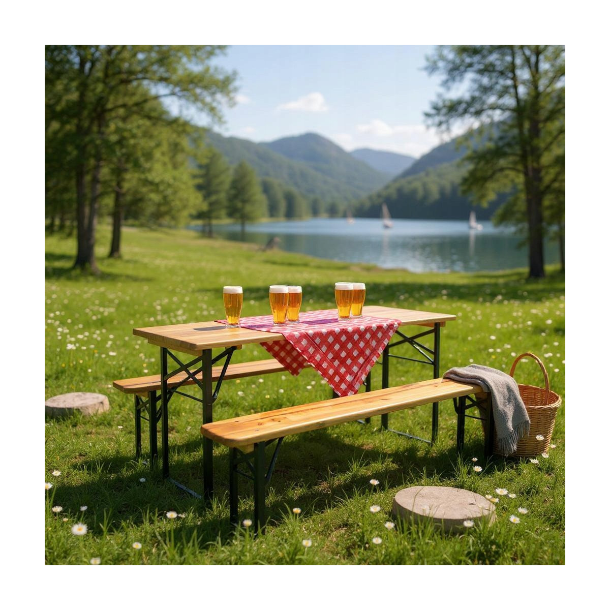 Set de bere pliabil, 3 piese.