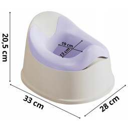 Děti toaletă – toaletă antiglonț cu spătar și vas detașabil