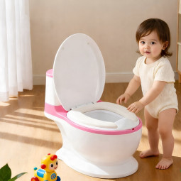 Interactiv toaleta roz din copii roz cu sunet