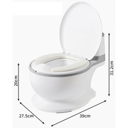 Nocturna interactivă gri pentru copii cu sunet de apăsare a butonului.