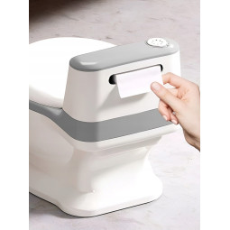 Nocturna interactivă gri pentru copii cu sunet de apăsare a butonului.