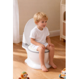 Nocturna interactivă gri pentru copii cu sunet de apăsare a butonului.