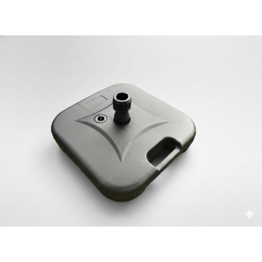 Podpórca pentru umbrelă de grădină cu apă 19 l – 44 × 44 × 12,5 cm, neagră