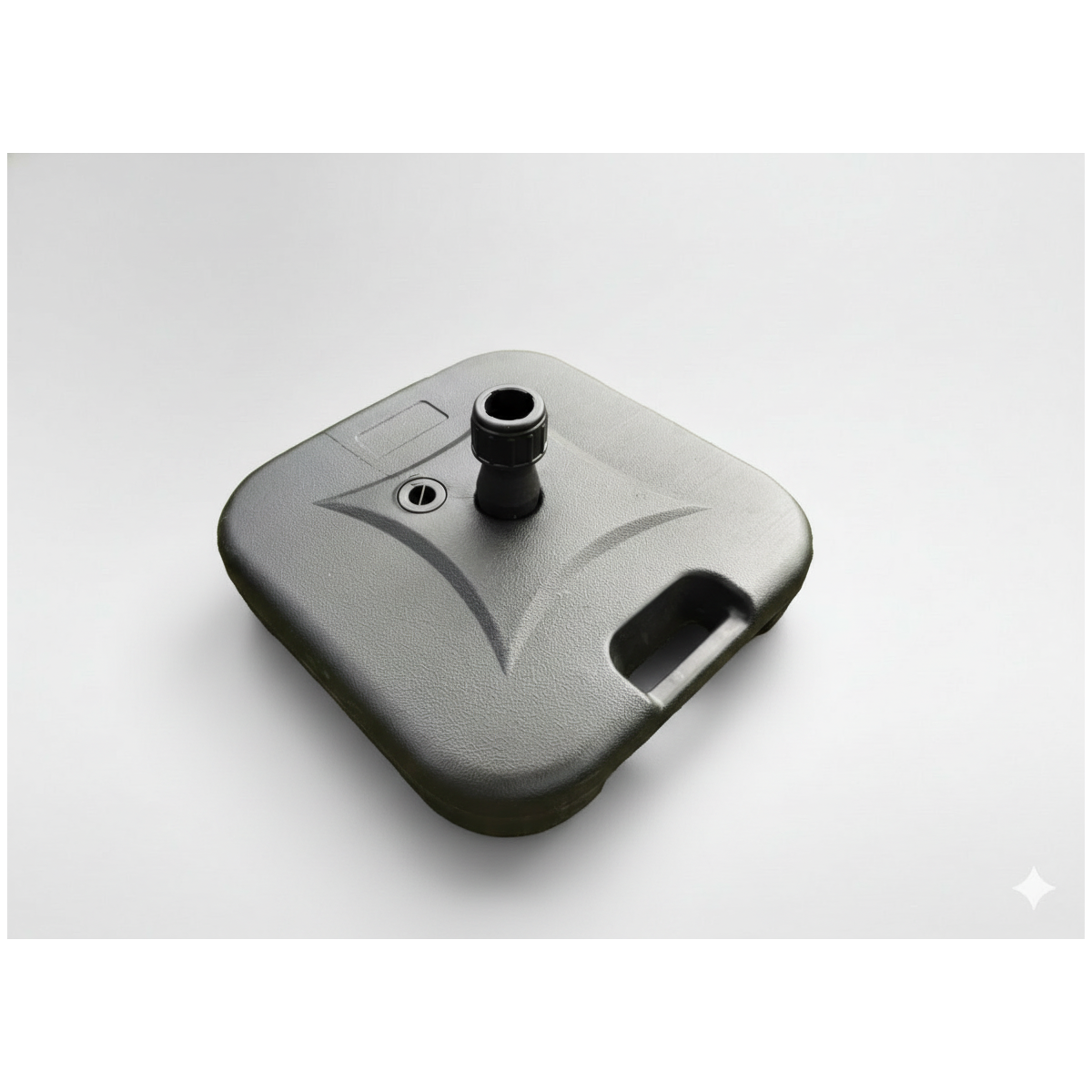 Podpórca pentru umbrelă de grădină cu apă 19 l – 44 × 44 × 12,5 cm, neagră