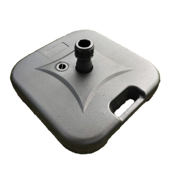 Podpórca pentru umbrelă de grădină cu apă 19 l – 44 × 44 × 12,5 cm, neagră