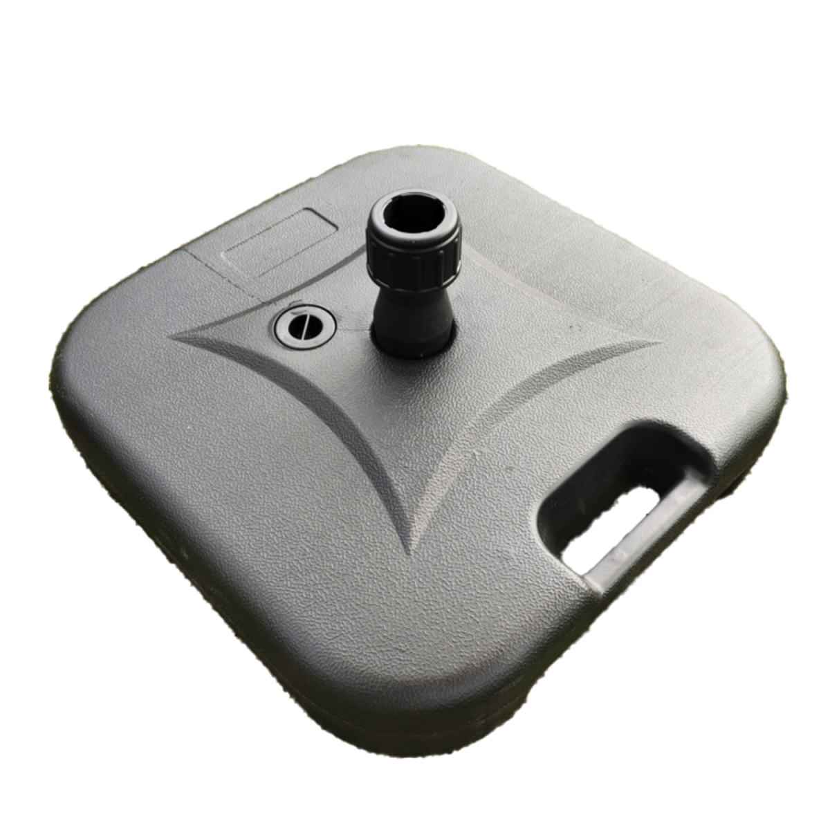 Podpórca pentru umbrelă de grădină cu apă 19 l – 44 × 44 × 12,5 cm, neagră