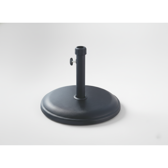 Bază din beton pentru umbrelă de soare 16 kg – neagră, diametru 45 cm.