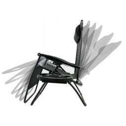 Șezlong de grădină confortabil cu suport pentru băuturi și buzunar.