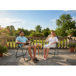 Scaune de grădină de calitate în culoare gri