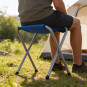 Stol de camping / pescuit pliabil – verde / albastru / alb