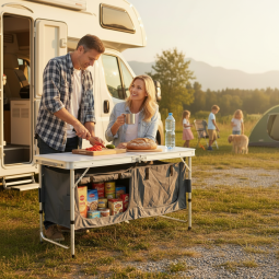 Dulap de camping pliabil 120 × 47 × 68 cm – turistic.