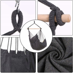 Tmavo griot brazilian scaun suspendat cu două perne, 90cm