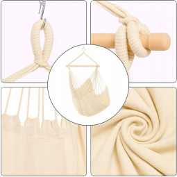 Zătară suspendat cu două perne în culoarea bej