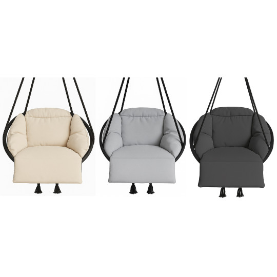 Cuib de berze de culoare închisă, 80cm cu o pernă mare bej