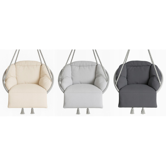 Sivé bocianie hniezdo 80cm, s veľkým tmavosivým vankúšom