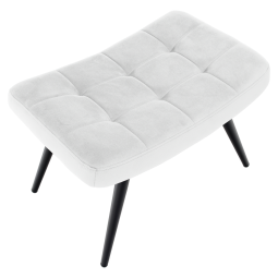 Kreslo cu suport HABEN, catifea gri deschis / construcție neagră