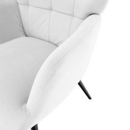 Kreslo cu suport HABEN, catifea gri deschis / construcție neagră