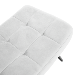 Kreslo cu suport HABEN, catifea gri deschis / construcție neagră