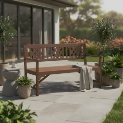 Bancă de grădină din lemn ENELA, maro, lemn de molid