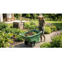 Vagonetă pentru grădină de culoare verde, max. 50 kg, 90 litri