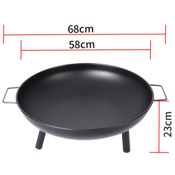 Zăgaznă de oțel pentru foc 60 cm